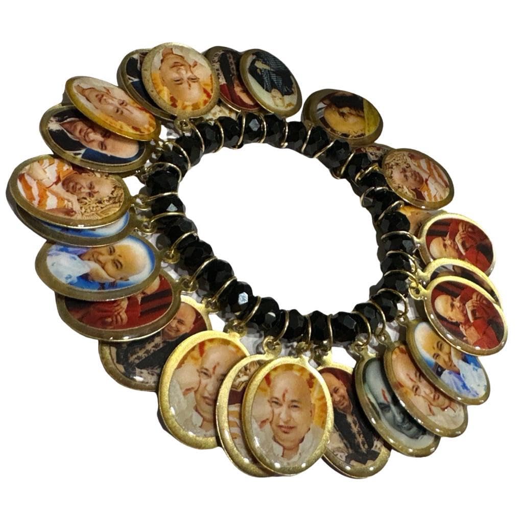 "Guruji Swaroop Bracelet With Shiv Ji Swaroop |Jai Guru Ji " For Unisex Adult (Green Beads) (B09X4G41TD) Amazon Price History, Amazon Price Tracker