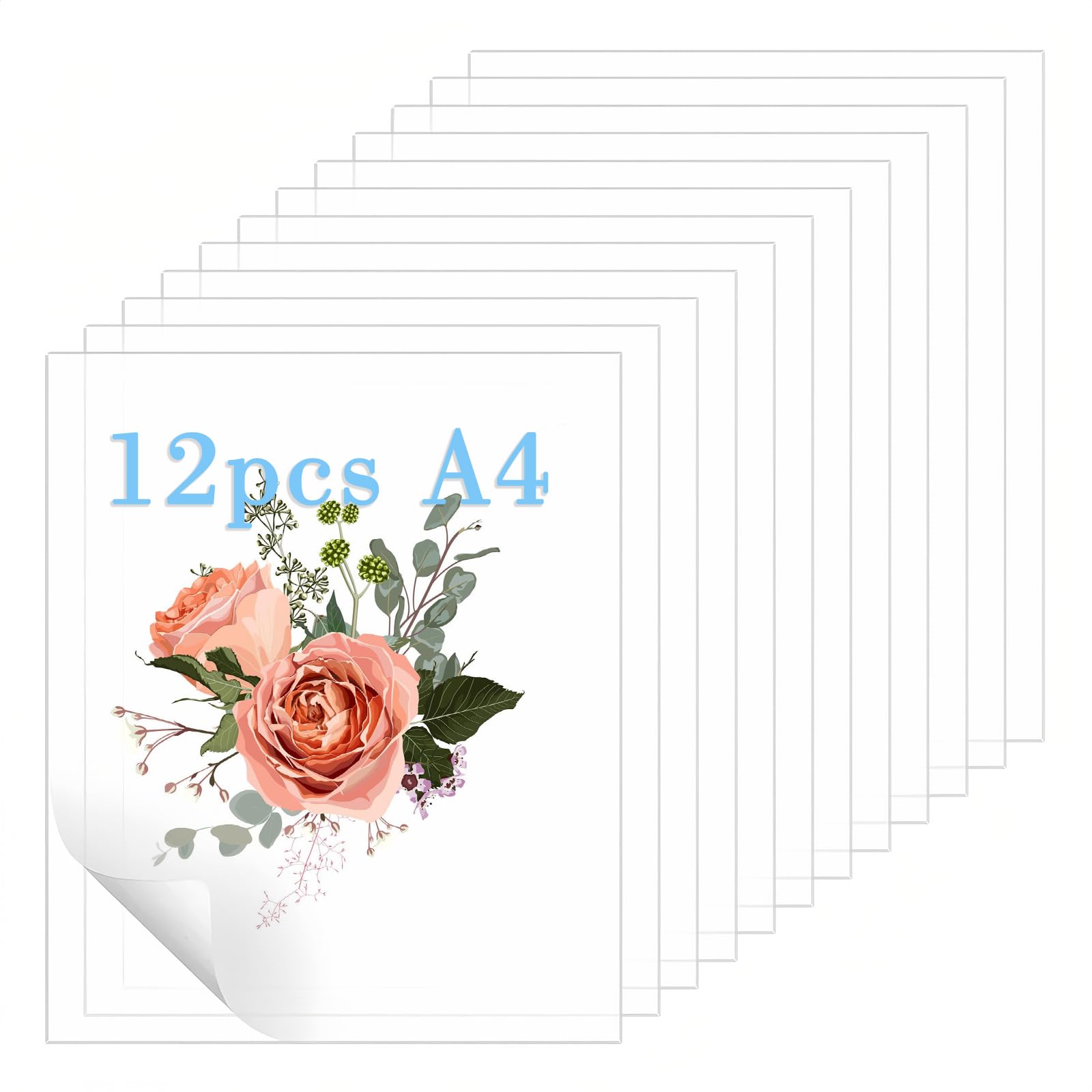 12er-Set Acrylplatten A4 Transparent – 21x29,7 Cm Produktbild-Vorschau 3