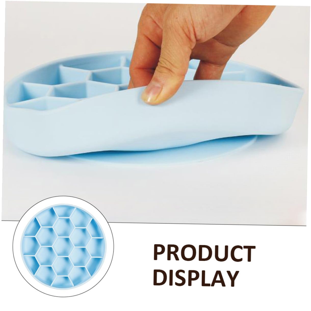Ciotola Slow Feeder in Silicone Antiscivolo per Cani e Gatti Mangiatoia Anti-ingozzamento con Ventosa Design Compatto e Resistente per Piccoli Animali Colore Blu