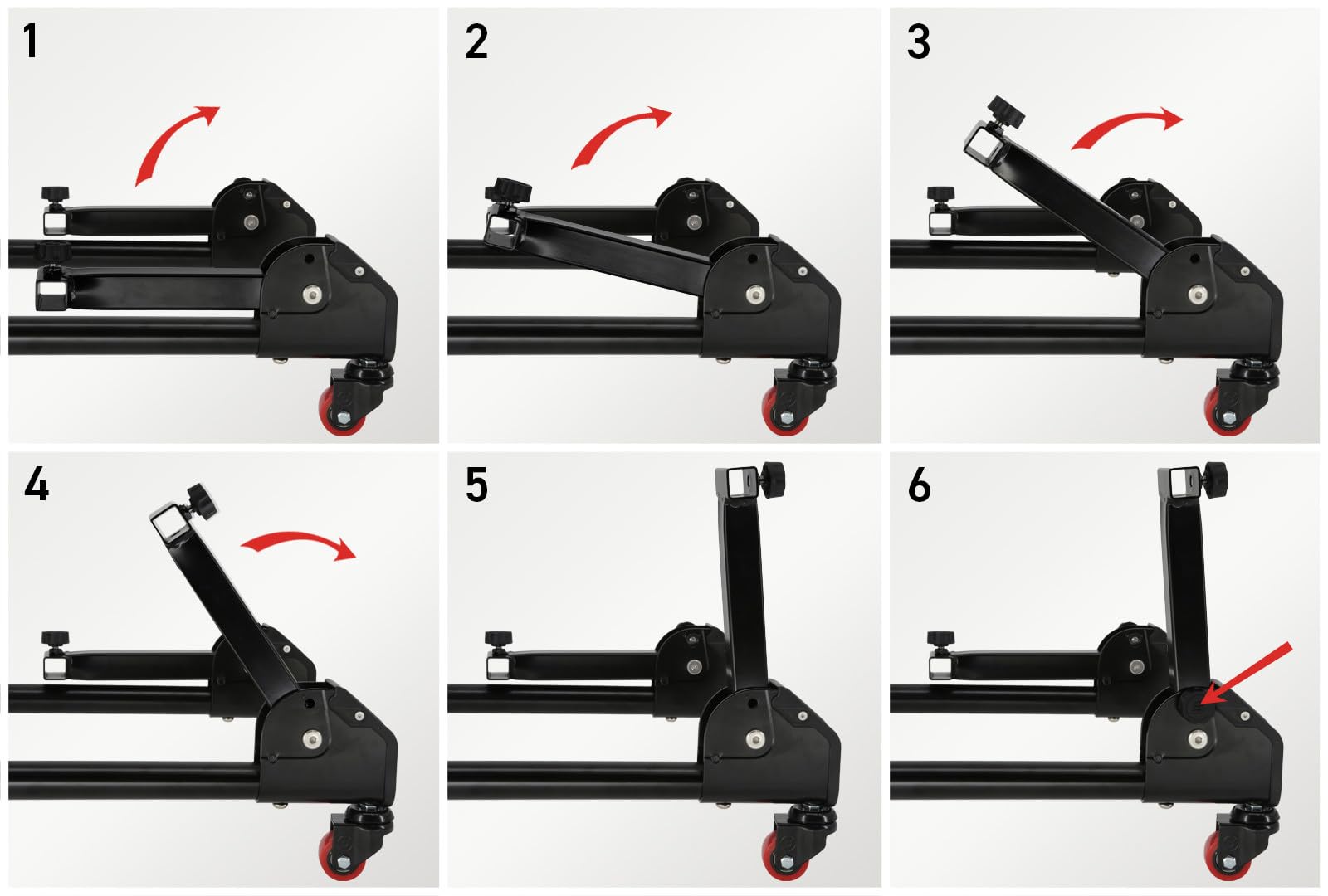 SEFIS M20u - Soporte para motocicleta plegable con cabezal de dirección para rueda delantera, elevador de moto, soporte de servicio delantero para motocicleta, soporte de montaje delantero para