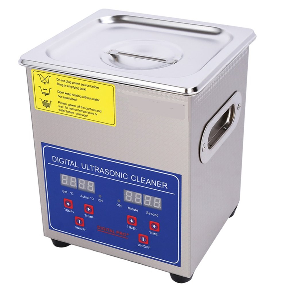 80 W/2 L Digital Commercial Grade Edelstahl Heizung Ultraschallreiniger Brillen Schmuck Reinigungs 110 V/220 V mit Korb