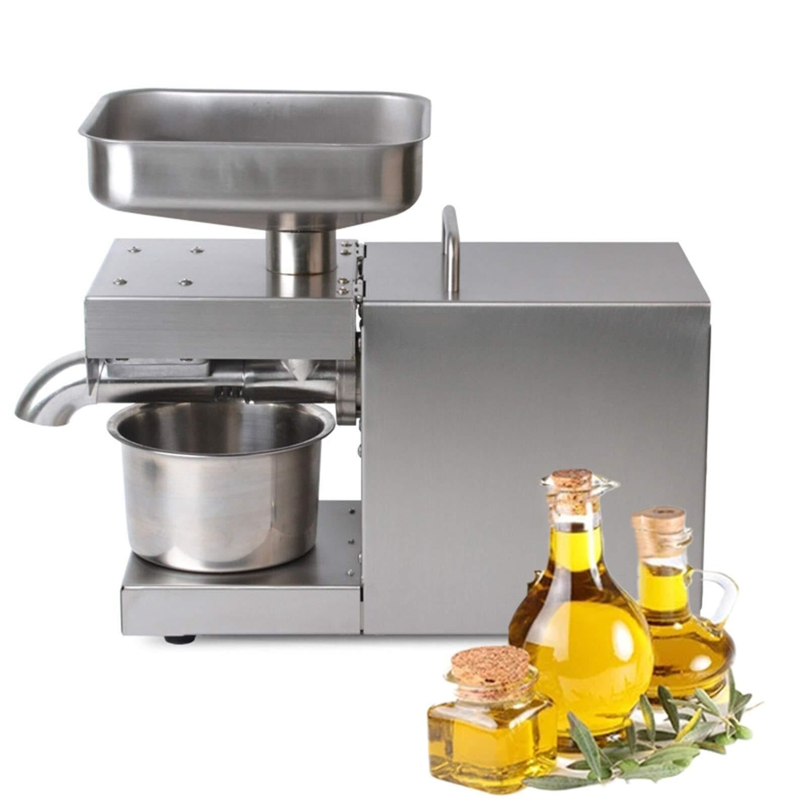 DJCDDM Commercial Press Oil Machine, Stainless Steel Household Automatic Cold Oil Extractor for Coconut Peanut Canola Sesame