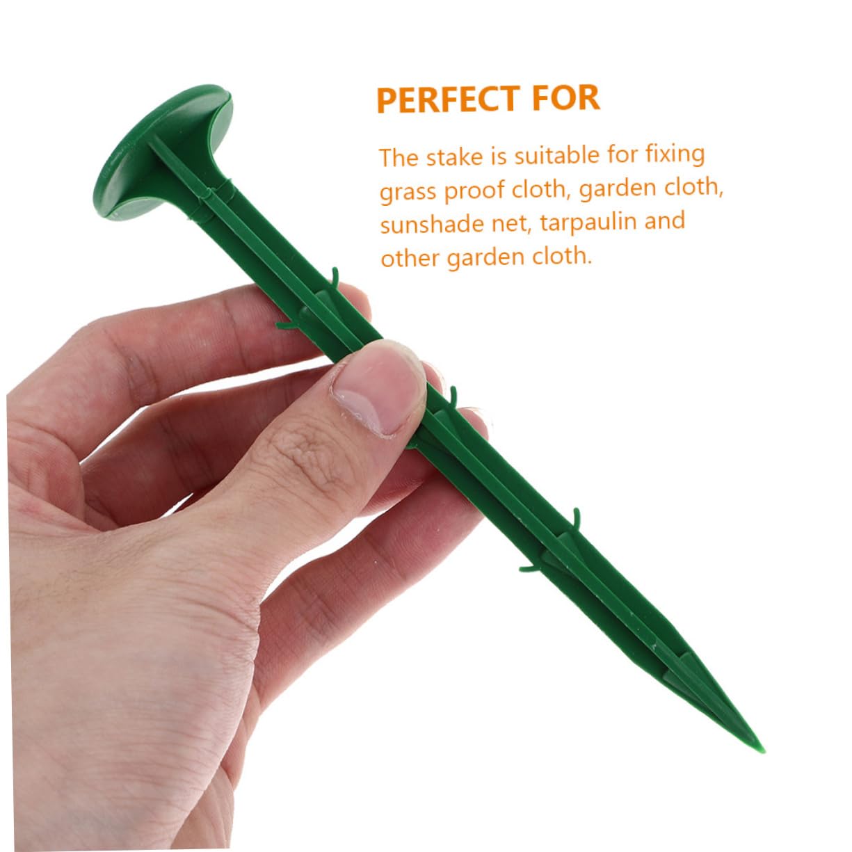 Picchetti di Plastica per Esterni 20 Cm, Set da 150 Pezzi, Chiodi da Terra per Giardinaggio e Coperture per Piante, Resistenti e Flessibili per Fissaggio Teli Anti-Erba e Reti da Giardino