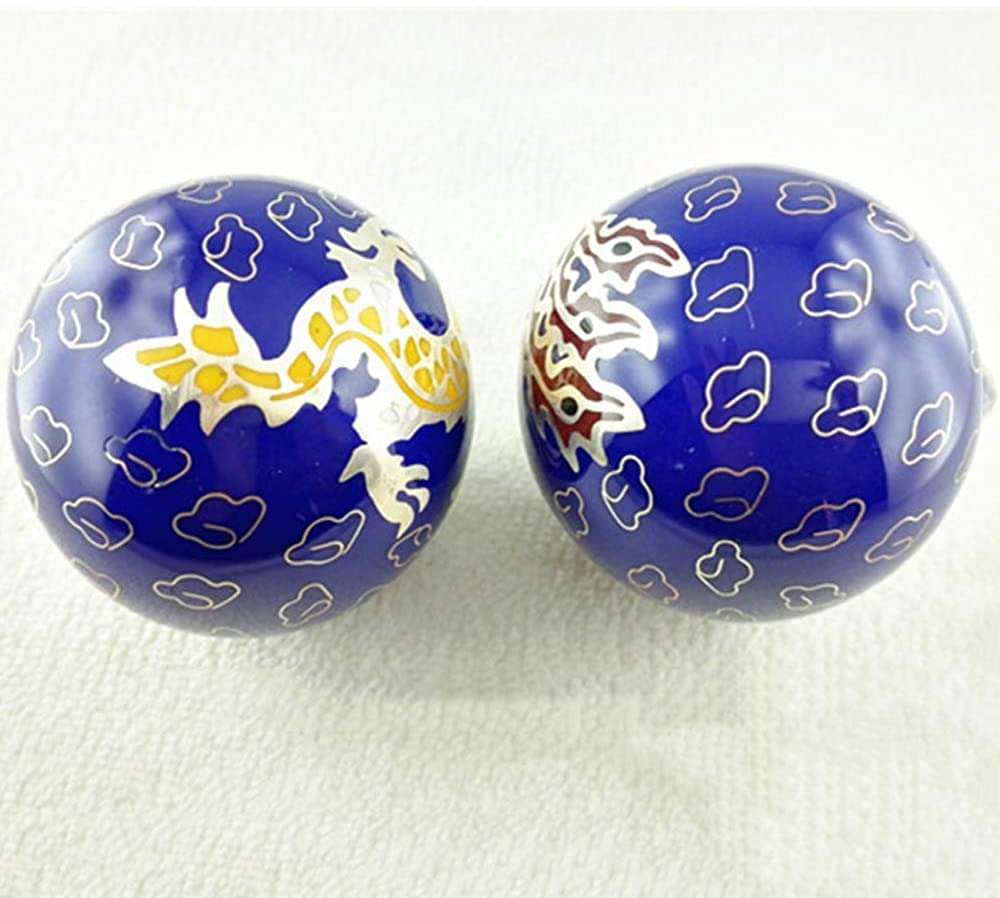 Palline Antistress per Adulti, Palline Baoding Palline Antistress per Adulti Palline per Esercizi Cinesi 2 Pezzi Palline per Massaggio alle Mani/Esercizi per Le Mani Stre
