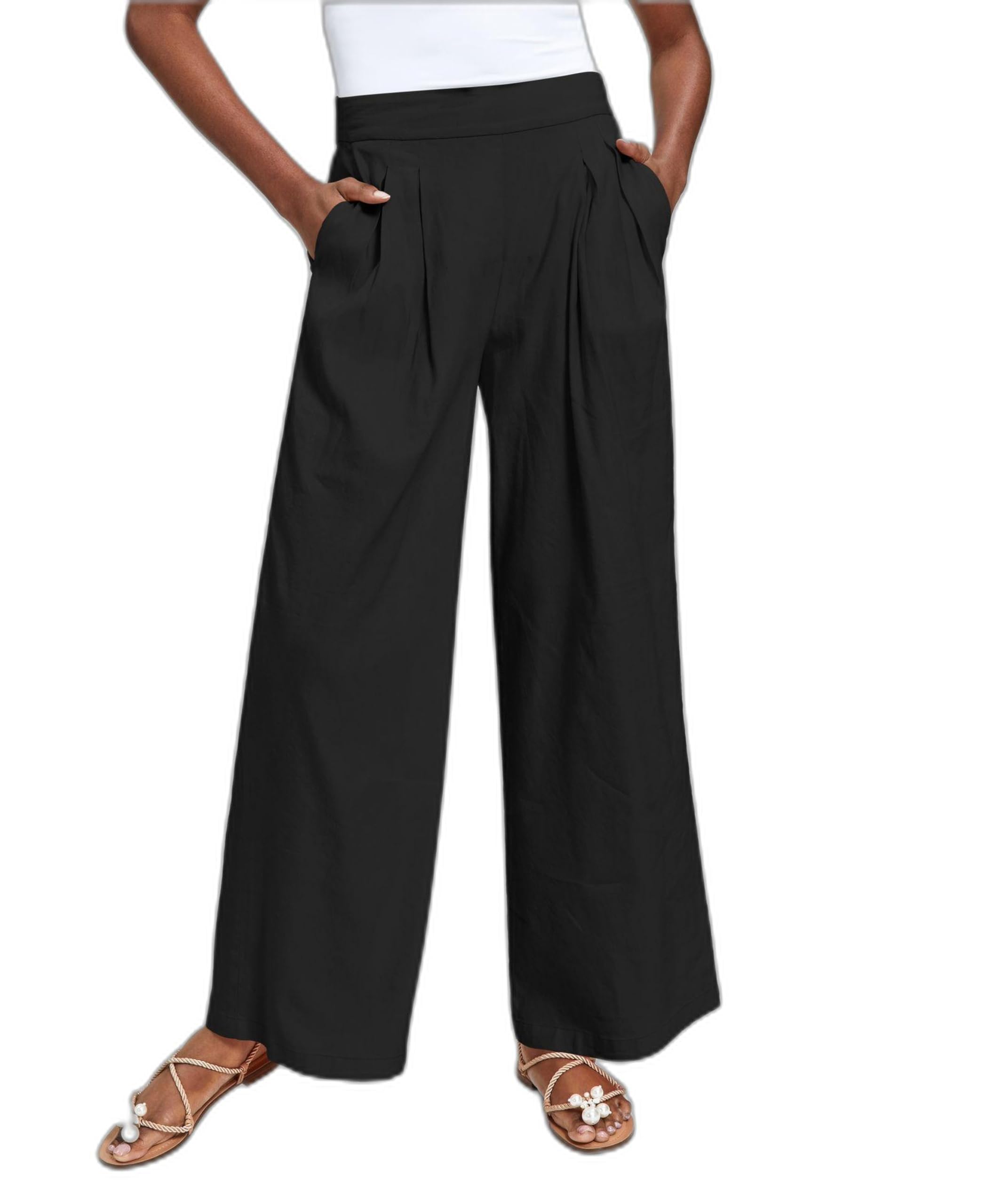 International Concepts High Rise Pull On Wide Leg Pants