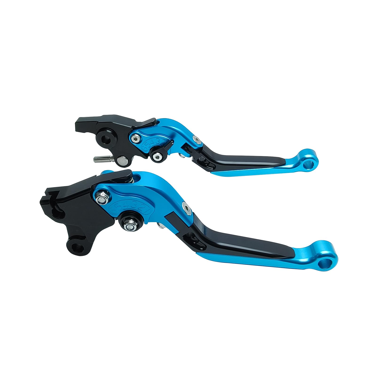 Brake Clutch Lever Set Replacement for CFMOTO 450MT 800MT 2022-2025 Adjustable Folding Extendable Aluminum Motorcycle Handlebar Levers(Blue Black)