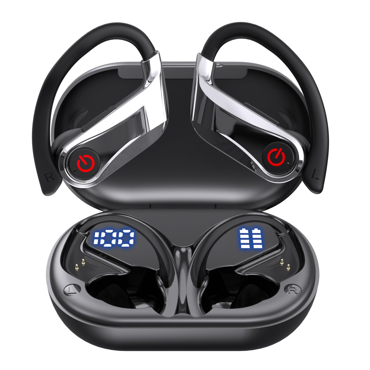 Wireless Earbuds 120Hrs Long Battery Sports Headphones with Charging Case