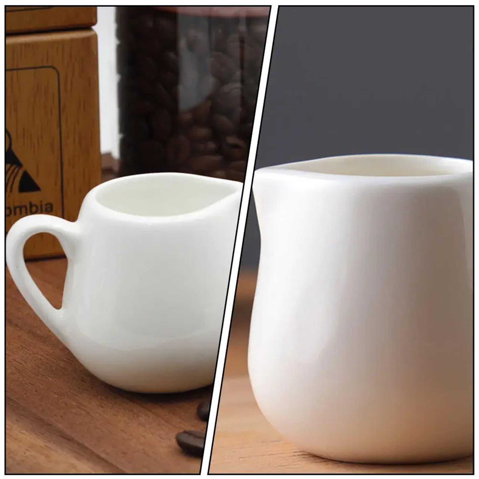2 ensembles (6 pièces) de pots à lait, tasses café en céramique pour Lait, Café, Sauce