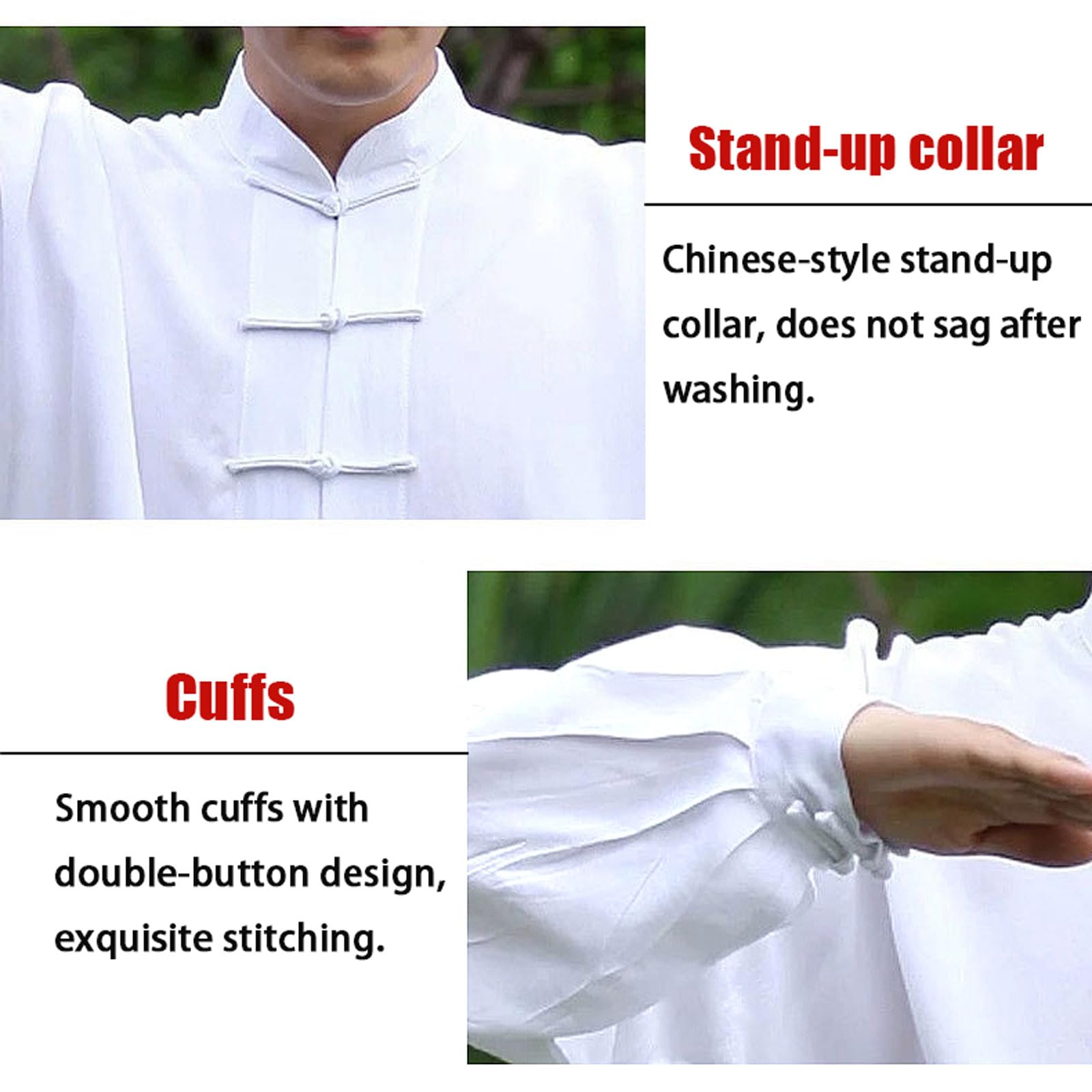 Unisex Kung Fu und Tai Chi Uniform,Traditionelle Chinesische Kampfkunstkleidung,Leichte Kostüme für Kung-Fu-Morgenübungen,Locker Und Bequem,für Meditation,Kampfsport,Wing Chun-Bekleidung