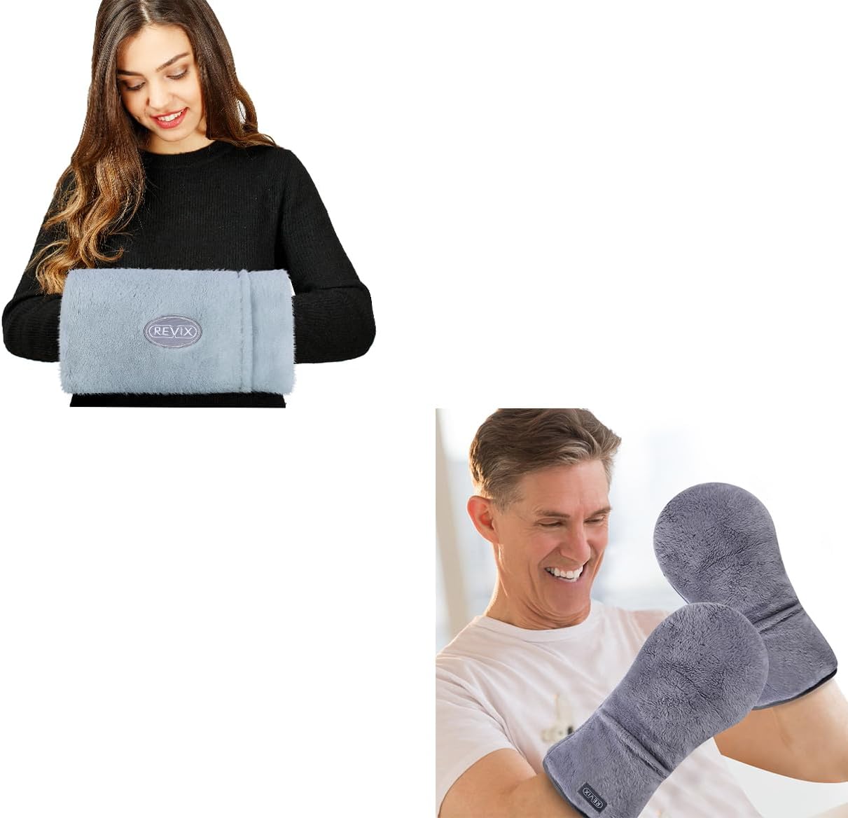 REVIX Microwavable Heating Hand Muff, Moist Heated Hand Warmer Pouch and REVIX Heated Mitts for Arthritis and Hand Therapy, Microwavable Hand Warmer for Women and Men