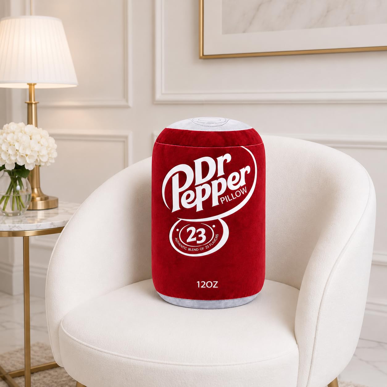 Dr Pepper Pillow Plush, Soda Can Shaped Throw Pillow, Funny Food Plush Cushion, Soft Decorative Pillow for Couch Bed Office, Funny Pillow for Any Occasion, Cute Aesthetic Room Decor for Kids & Adults