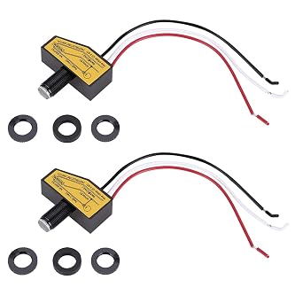 DC Photoelectric Switch - Auto Dusk to Dawn Sensor, 12V to 48V Light Control 2 Pack