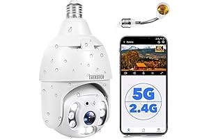 EVERSECU 4K 8MP PTZ Security Camera with 360° Surround View