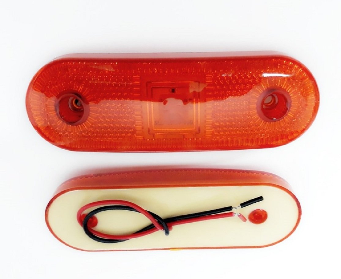 8 x 24 V naranja ámbar marcador lateral contorno 20 luces LED camión camión chasis, remolque, furgoneta, caravana, autobús