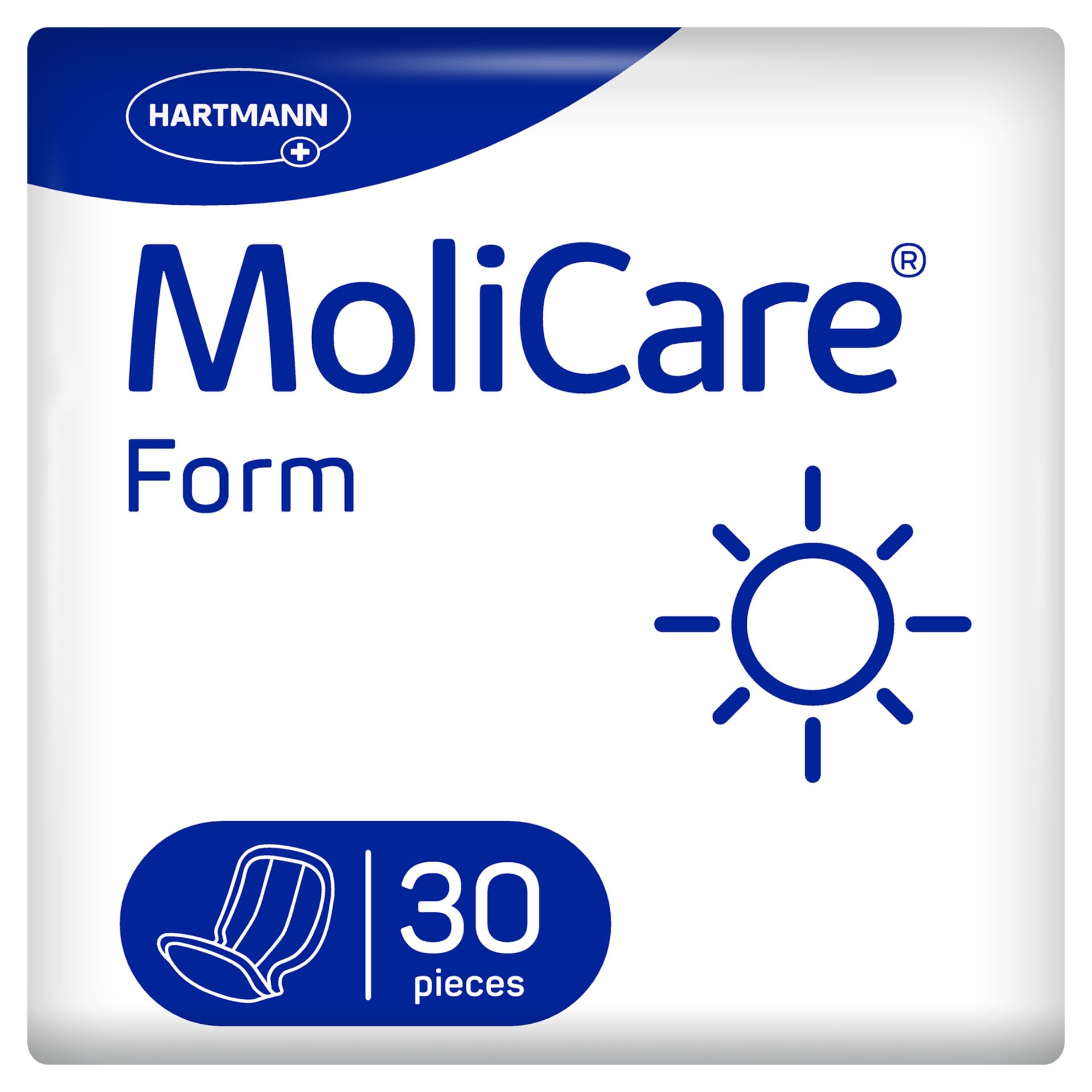 MoliCare Form Day – Large Incontinence Pads for Moderate to Heavy Incontinence for Women and Men | Reliable, Absorbent & Discreet | 30 Items