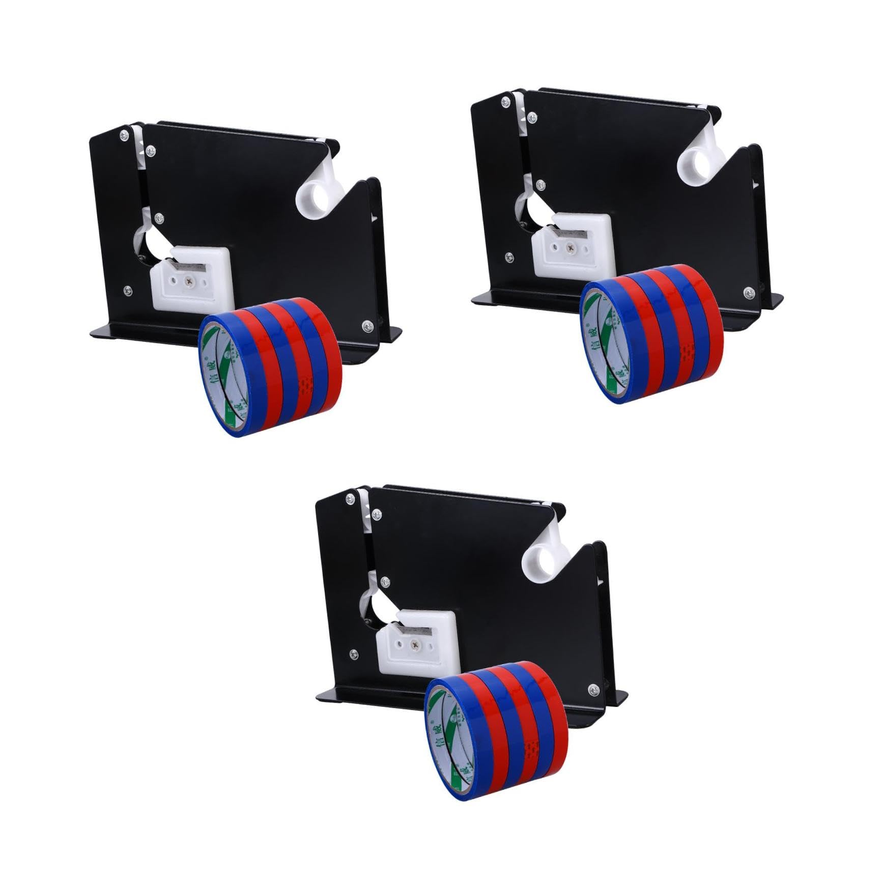 SHINEOFI 3st Stahlbeutelkegel Mit Trimmer Bandspender Spender Für Halsdichtband Klebebandschneider Heavy-duty-taschenkonus
