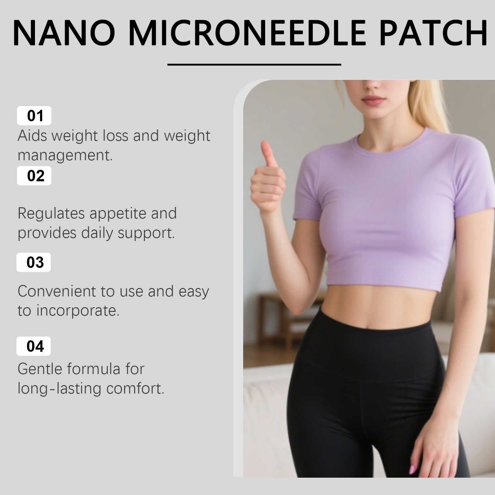 Plaster odchudzający Nano Microneedle, Moringa 10-EN-1, naturalne składniki, plaster wyszczuplający, dla mężczyzn i kobiet