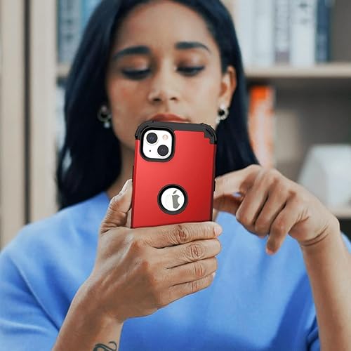 Miniatura 8 de Ankoe Funda para iPhone 14 Plus, resistente, protección contra caídas, policarbonato duro, silicona suave, combo híbrido de protección contra