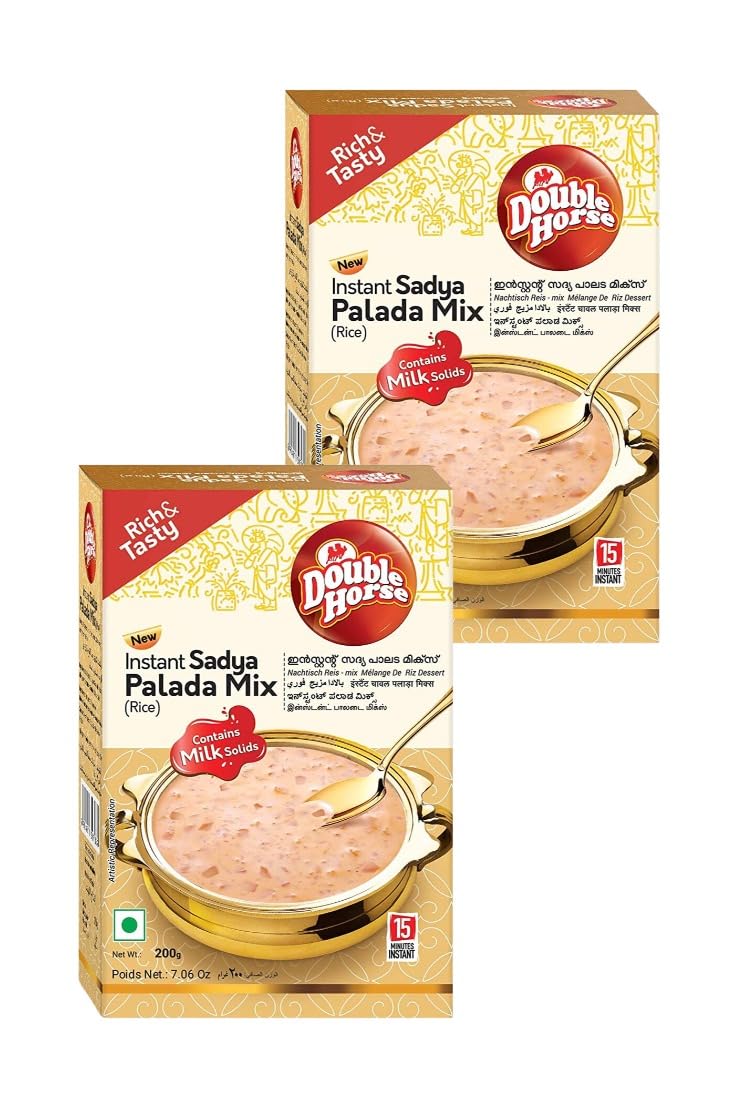 Double Horse I Sadya Payasam I Authentic Kerala Instant Sadya Palada Mix I Contains milk Solids I Rich & Tasty I 15 Minutes Instant I Rice Kheer mix I 200g * 2 I Pack of 2 | onam payasam (B085CGQPVF) Amazon Price History, Amazon Price Tracker