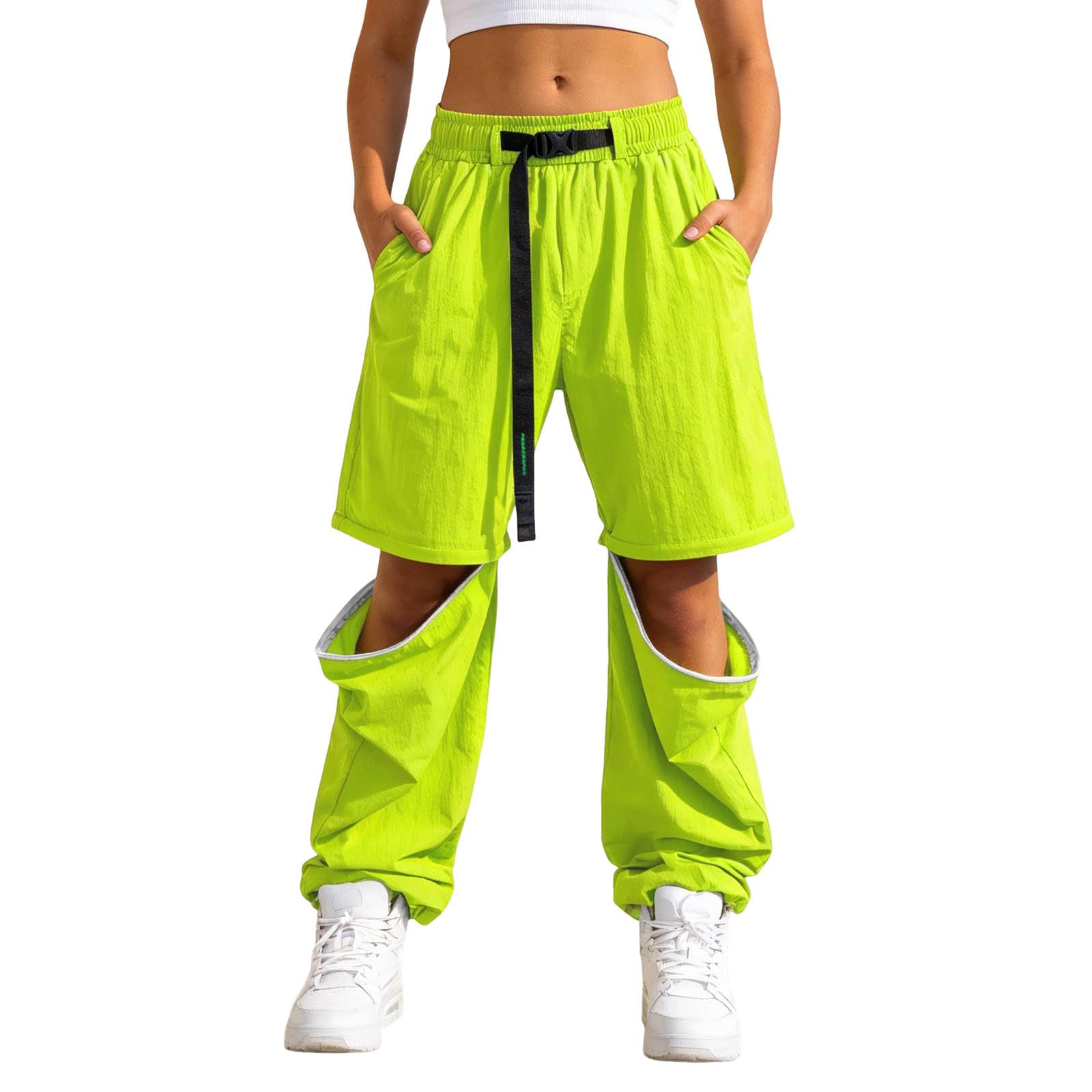 Pantalón de Senderismo Mujer Convertible, Ligero Transpirable Secado Rápido Pantalón Deportivos con Cremallera y Bolsillos Exterior Verano de Técnico Cargo con para Uso Diario y al Libre para Trekking