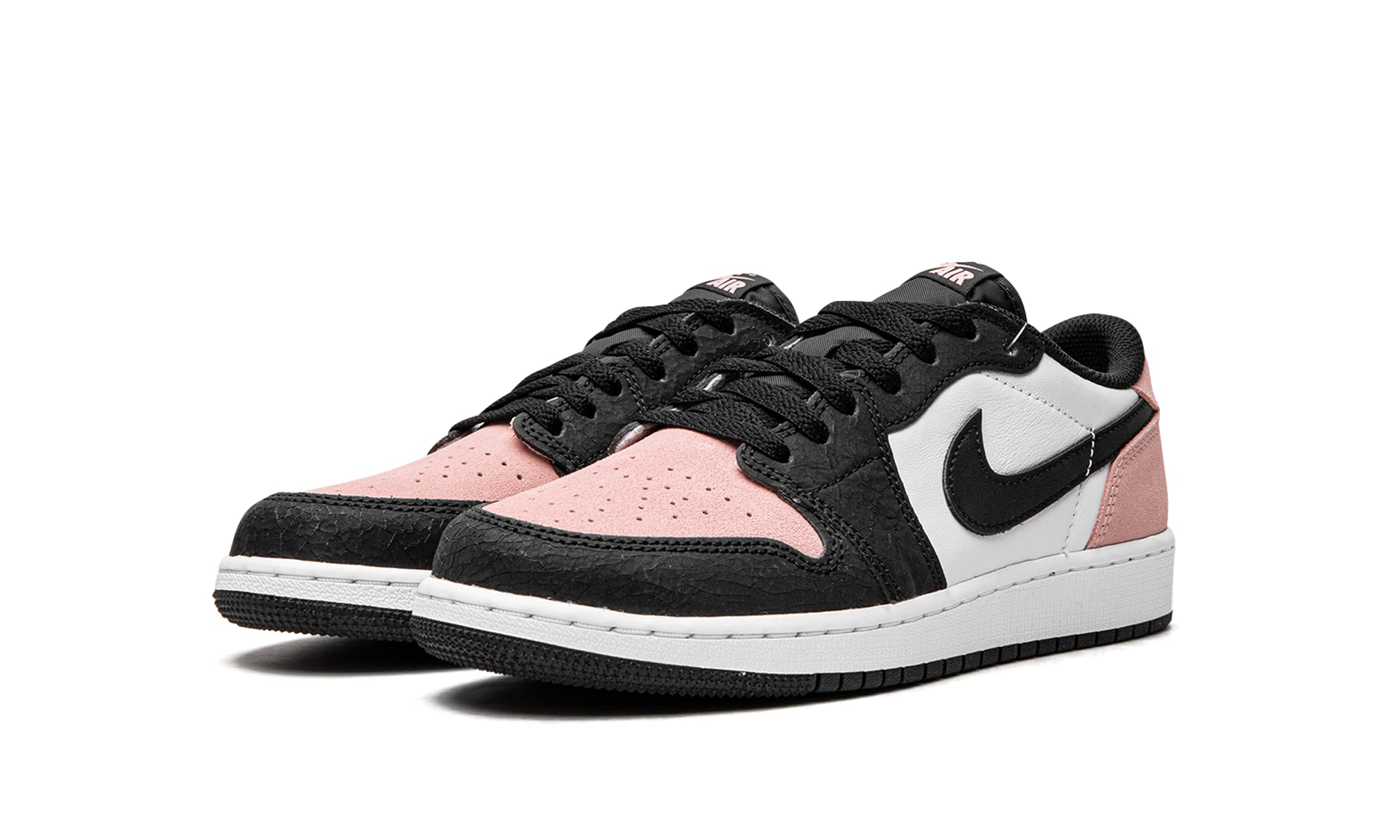 Nike Jordan Youth Air Jordan 1 Retro Low OG GS CZ0858 061 Bleached Coral, Black/Bleached Coral-white, 6.5 Big Kid