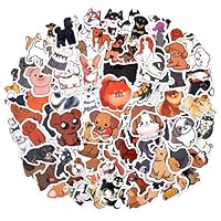 100 Pcs Cute Dog Stickers Waterproof,Ymapinc Kawaii Puppies Sticker, Aesthetic Sticker Water Bottle Stickers for Kids, Laptop & Scrapbooking Decor Party Favors