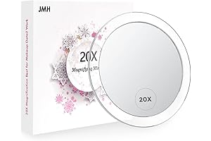 6 in Magnifying Mirror with 3 Suction Cups and 20X Magnification