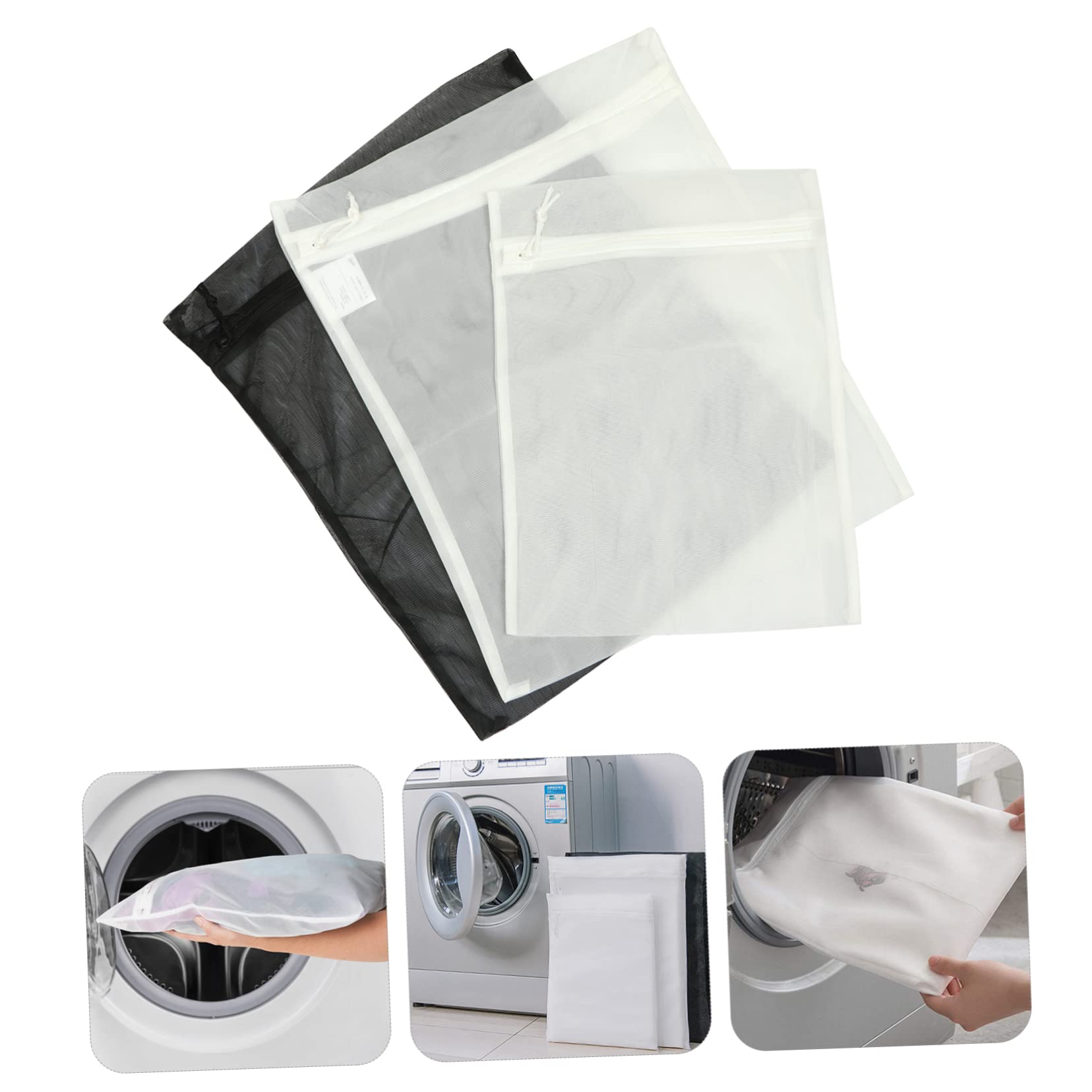 PRETYZOOM Set Di 9 Grandi Sacchetti Per Il Bucato in Rete Con Coulisse Per Lavatrice Reggiseni Biancheria Intima Campeggio Dormitori