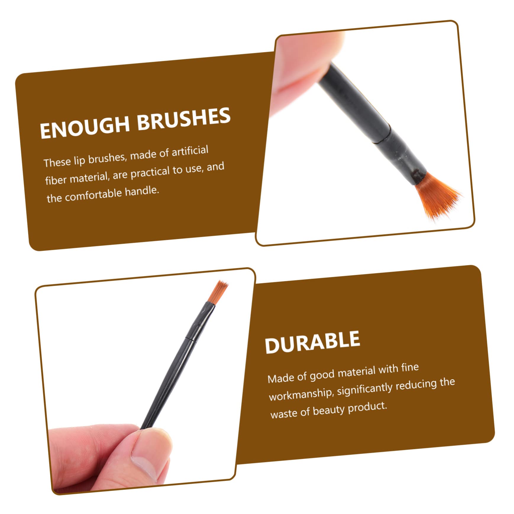 Beavorty 500stücke Mini Lippenstiftapplikatoren Künstlichen Fasern Tragbare Make-up-pinsel Für Präzise Lippen Und Augen-make-up-anwendungen Für Täglichen Und Professionellen Gebrauch