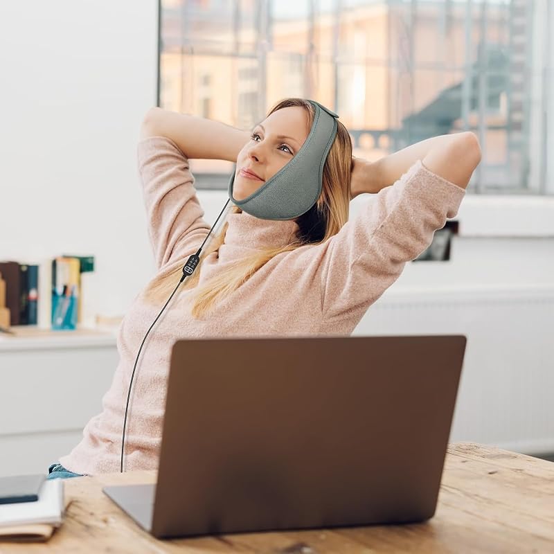 Comfytemp USB Állkapocs és Arc Melegítő Párna - 83x11 cm Puha Fűtőpárna TMJ Fájdalomra és Fogászati Beavatkozás Utáni Regenerálódásra, 3 Hőf