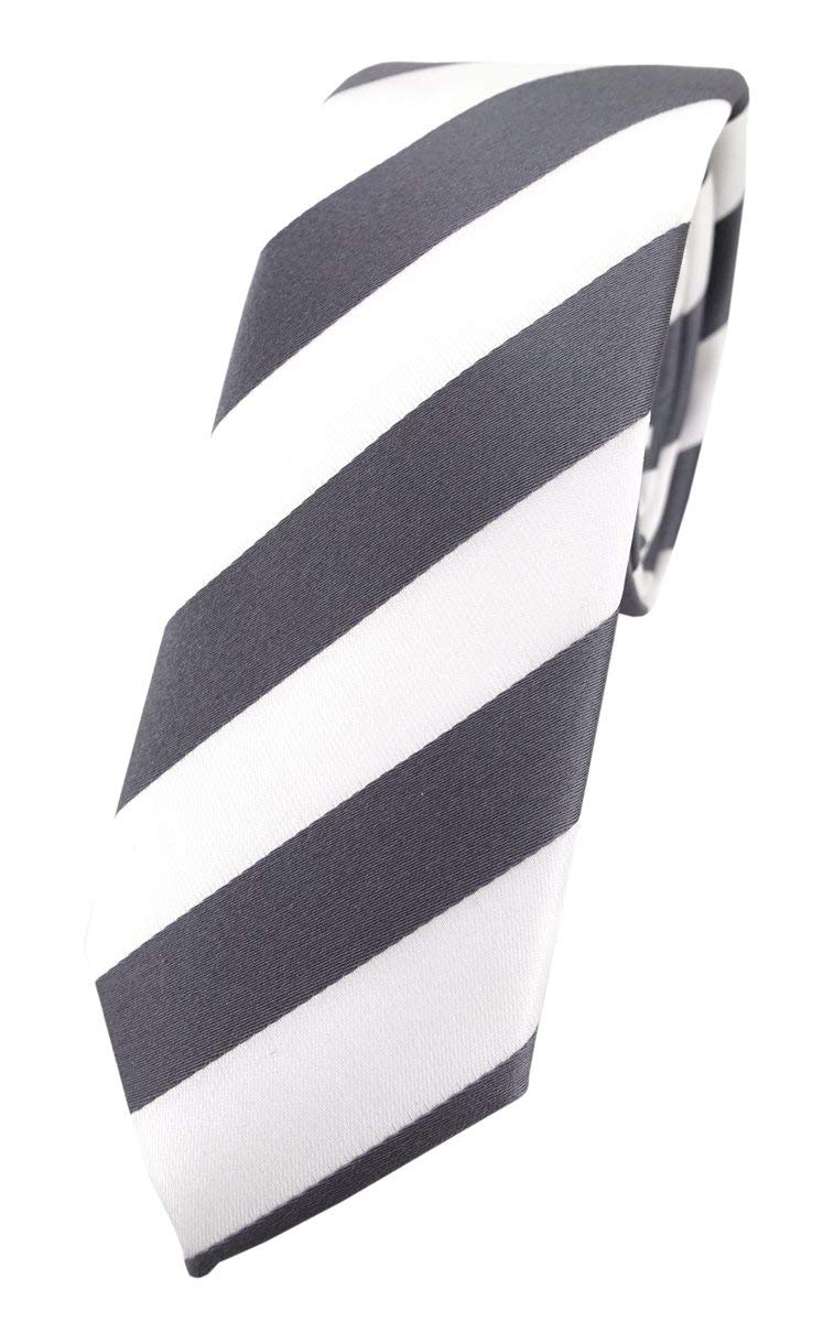 TigerTie - Slim designer tie in stripes. - Grey - One size