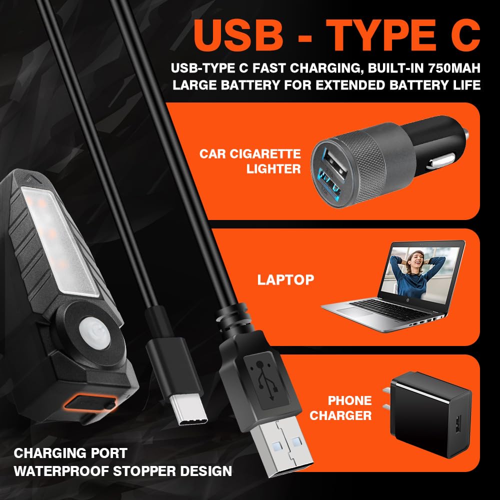 Feu Arrière de Vélo USB Rechargeable 150 Lumens avec Télécommande sans Fil et Effets Sonores, 5 Modes