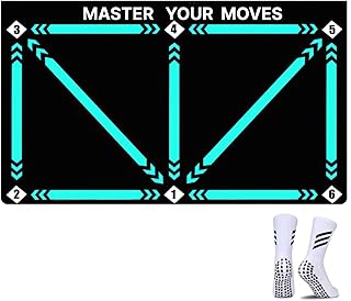 Vasedos Offical XL 90x60 Cm Pro, Football Training Mat with Socks, Football training equipment, perfect football gifts for boys non-slip Carpet for Ball Control Practice