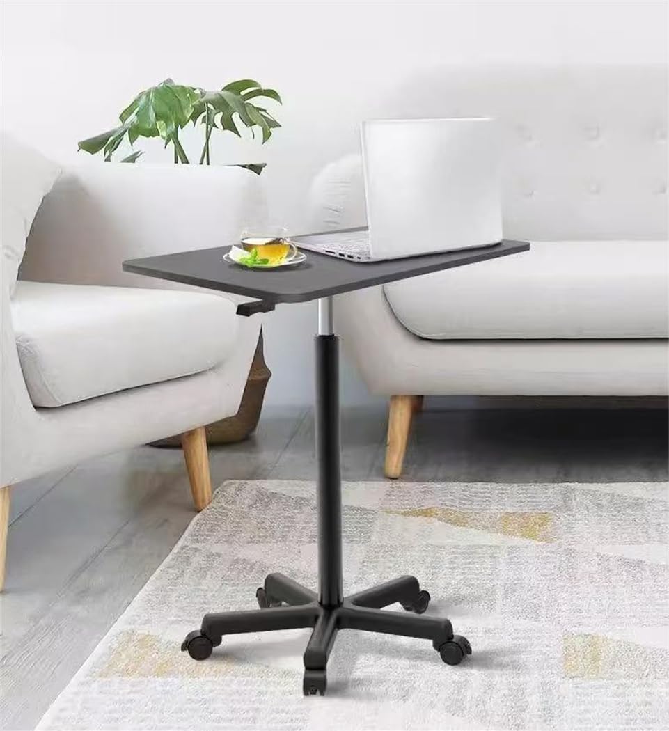スタンディングデスク 昇降式デスク テーブル 上下昇降 キャスター付きサイドテーブル 高さ調節 無段階調節 ガス圧 小さめ ハイ パ