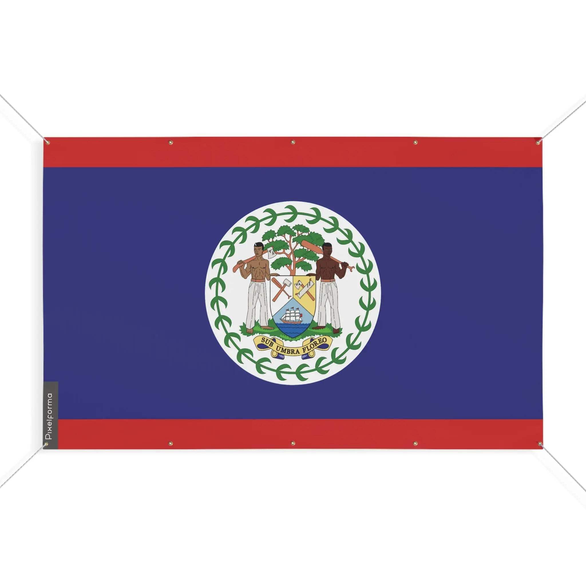 Drapeau Belize 10 oeillets grand format 190 x 285 cm pour mât extérieur - 3