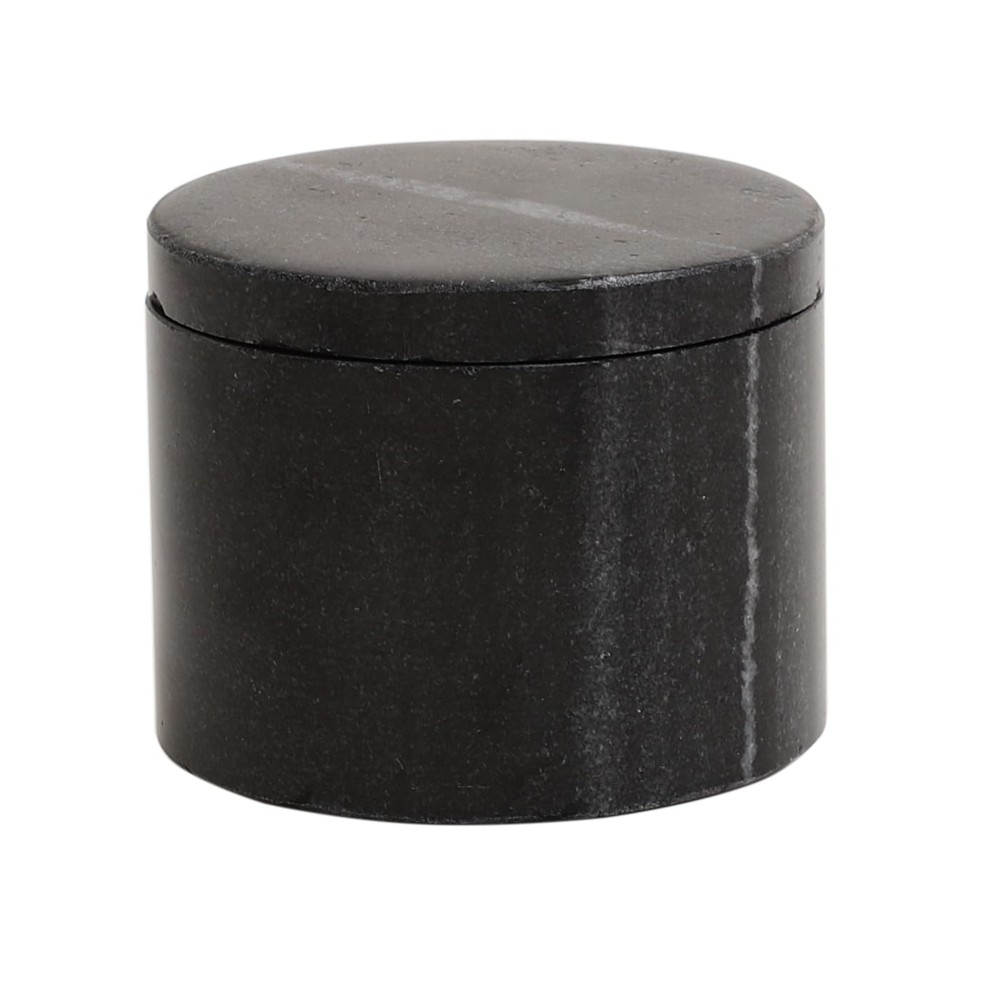 NikkisPride MArble Unique Salt and Pepper Cellar Box Marble Covered with Marble lid, Stone Spice Box (Black) 2