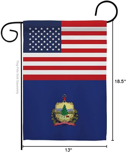 Miniatura 2 de Americana Home & Garden G142808-BO - Bandera vertical de jardín del estado estadounidense de Vermont de 13 x 18.5 pulgadas con decoración de casa de