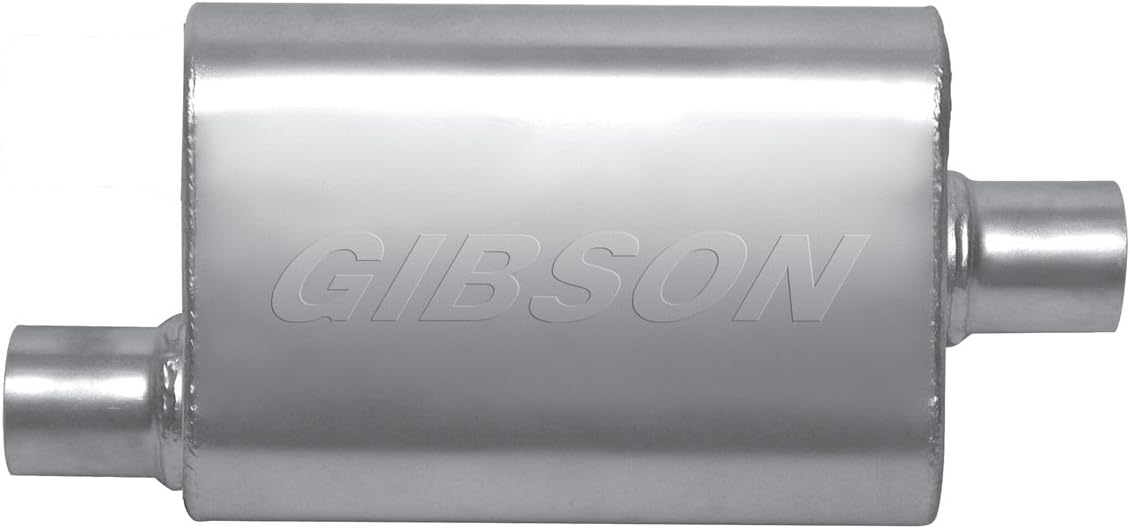 Gibson Exhaust BM0100 2.25" Stainless Offset/Center Oval Muffler