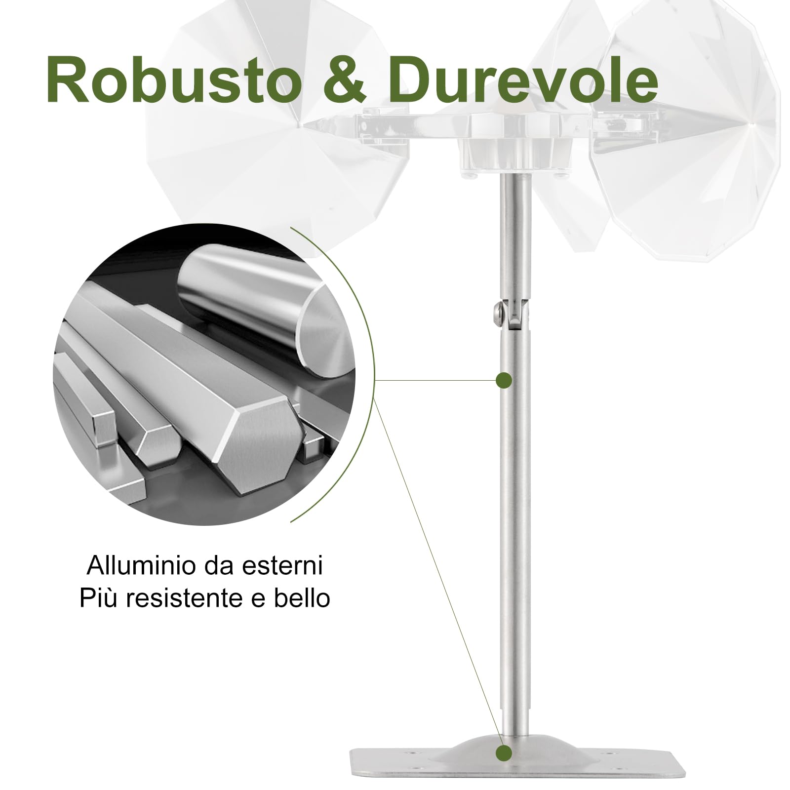 OFFO Ahuyenta Palomas,Palomas Ahuyentar para balcón,Reflexión de 360°,Ahuyentador Palomas Carpinteros con Base de Aluminio,Ahuyentador de Palomas para Fachada para Jardín,Balcón