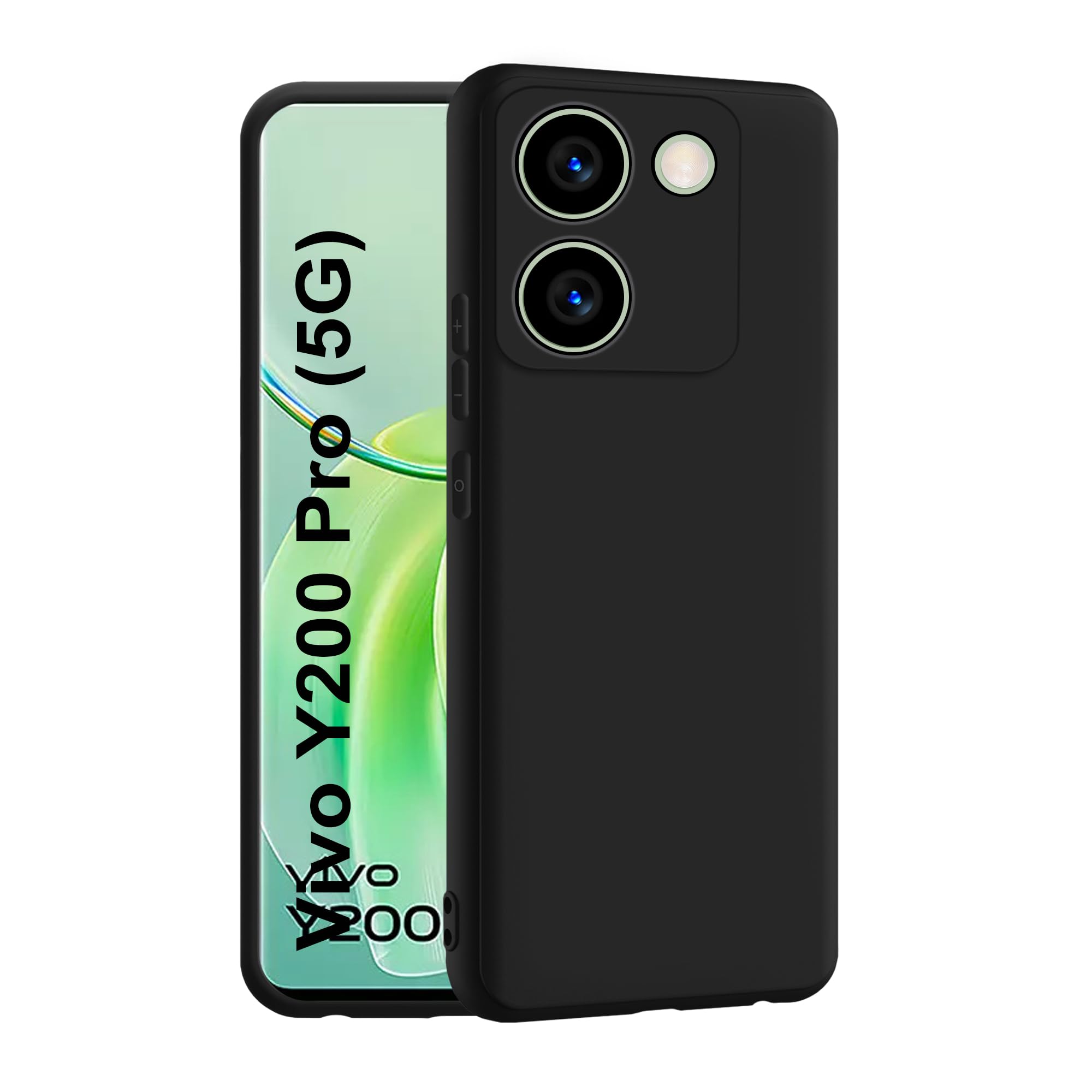 CEDO Vivo Y200 Pro (5G) Back Cover | Camera Bump Protection & Inner Velvet Fabric Lining | Ultra Slim Matte Soft Rubberised Case Cover (Black) (B0D5MKLVZX) Amazon Price History, Amazon Price Tracker