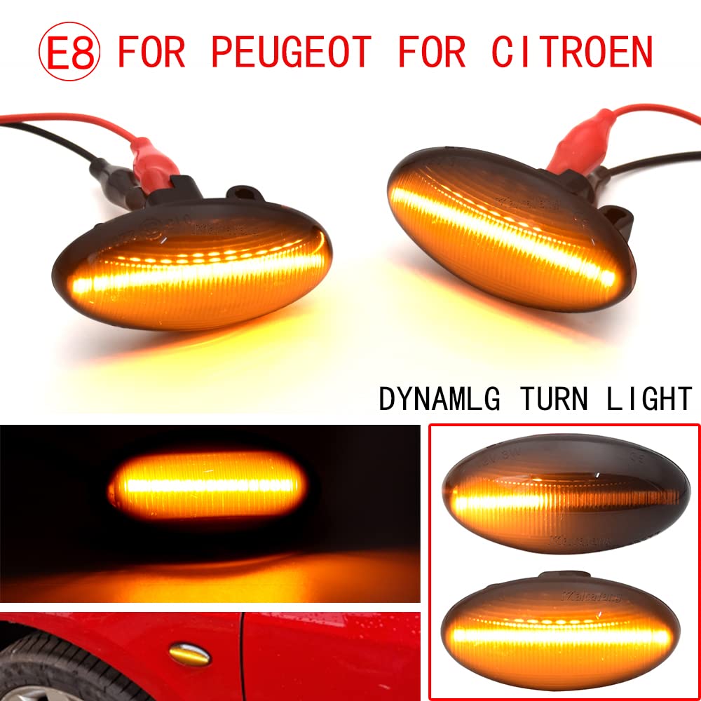 Dinamici LED indicatori di direzione una coppia luci laterali per Aygo ProAce ProAce Verso 2013-2019, per Scudo 2010