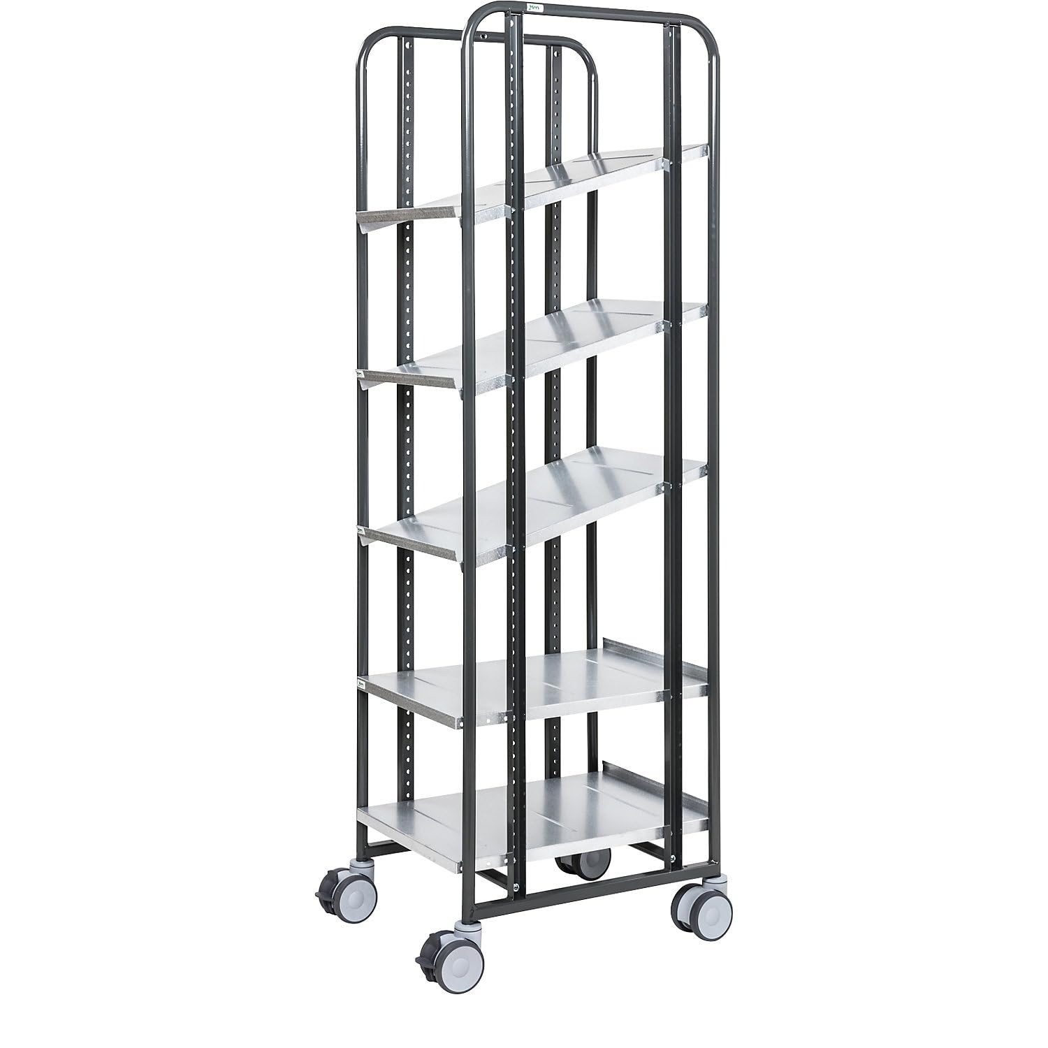 Chariot de préparation E-Commerce - 5 étages - L x l x H : 477 x 638 x 1850 mm