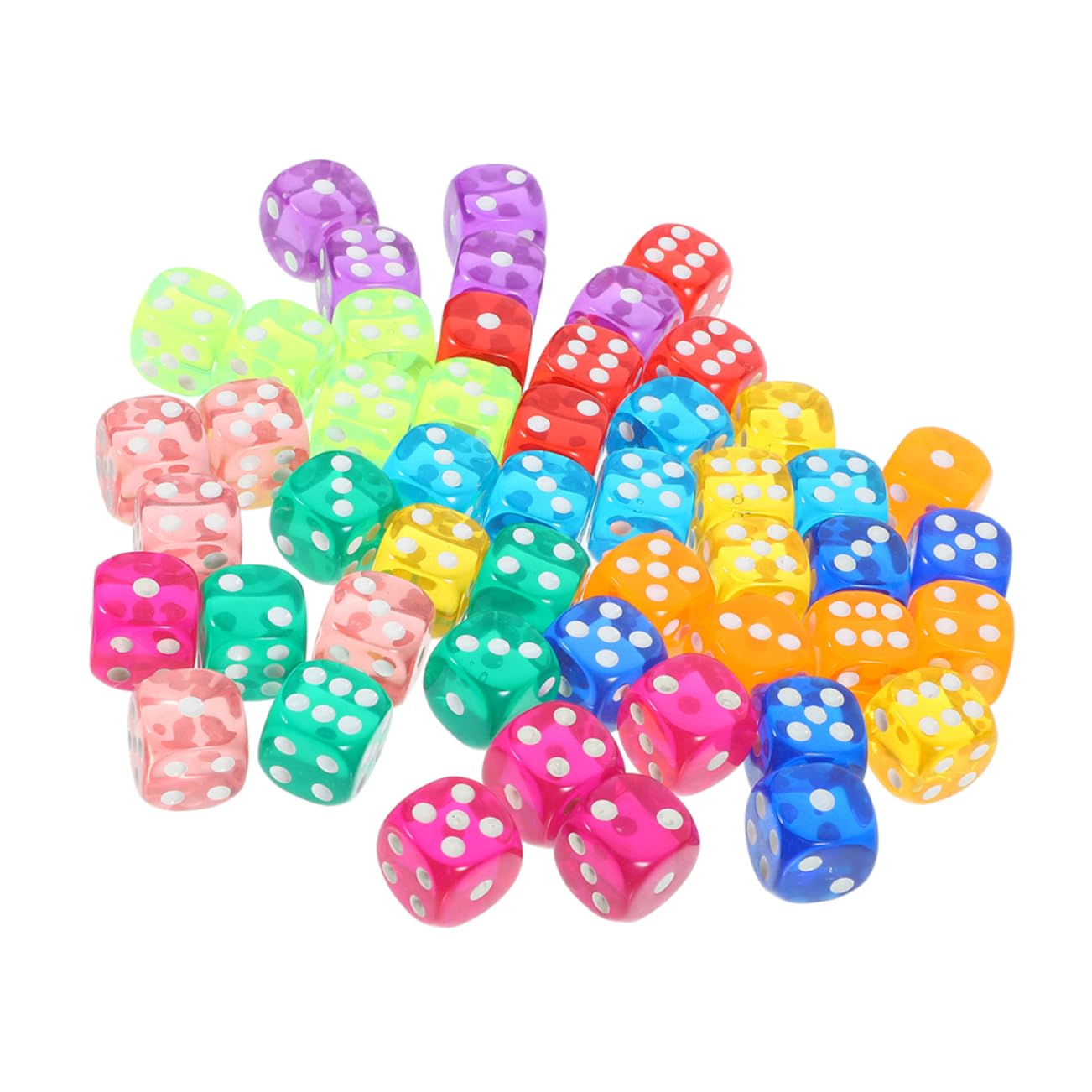 Abaodam 400 Pièces Dés Transparents Jouer aux dés Jeux de dés de des Jouet de dés Jouet de de dés Accessoires de dés de Accessoires de fête dés pour Le Acrylique