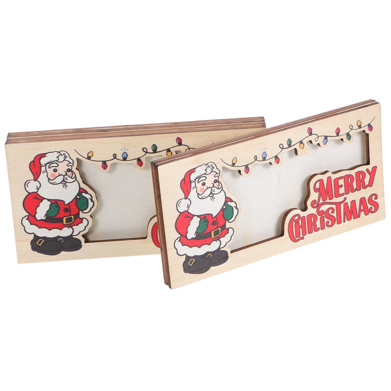 Cartera Navideña de Madera para decorar mesas festivas y entregar regalos