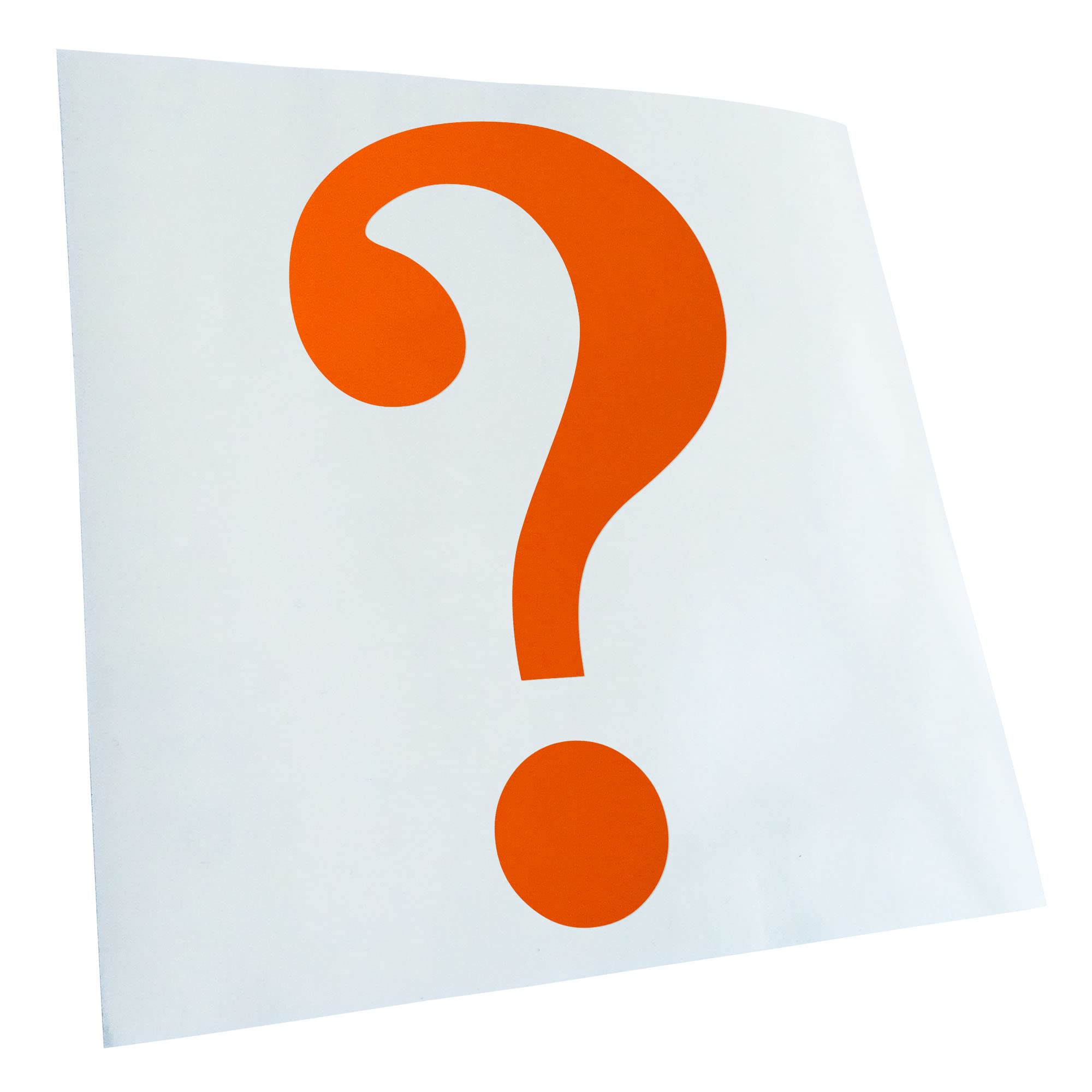 Kiwistar - Car Sticker - Orange - 30 x 18 cm Question Mark Pictogram - Rear Window Car Sticker Weatherproof for Car Truck Moped Truck - Sticker Exterior Self-Adhesive Tuning Accessories for Window