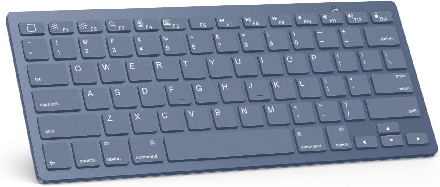 OmotonBluetooth Keyboard Compatible with iPad 10th Generation, iPad 10.2 (9th/8th/7th), iPad Pro 13/12.9/11 inch, iPad Air/Mini and More iOS Devices, Blue
