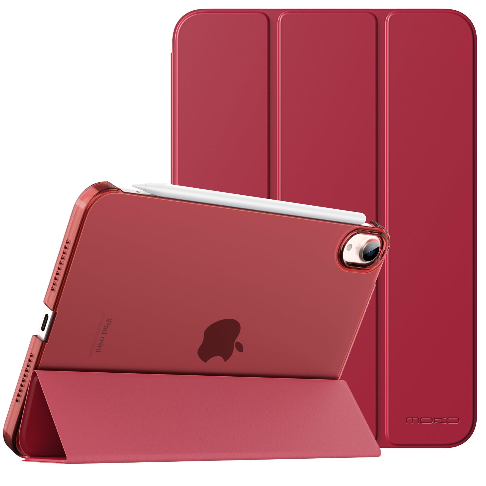 MoKo for iPad mini 7 (A17 Pro) Generation Case 2024, iPad mini 6 Case 2021, 8.3-inch Slim Lightweight Protective Hard Back PC Shell Stand Cover