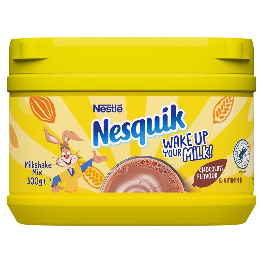 Nesquik Nestlé Chocolate Flavour Milkshake Mix, 10.58 oz ℮ 300 g مزيج ميلك شيك بنكهة الشوكولاتة من نسكويك نستله