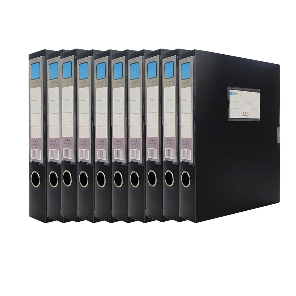 Scatola di archiviazione per documenti A4, organizer in plastica con coperchio per forniture per ufficio, cartella di archiviazione, scatola di plastica trasparente per archiviazione, contenitore per