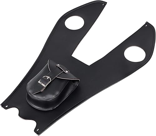 XMMT - Funda para depósito de gasolina (piel, con bolsa para Harley Softail Fatboy Heritage Springer FLSTS, FLSTN, color negro